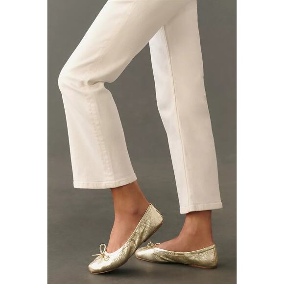 New Anthropologie x Pilcro The Yaya Mid-Rise Crop Flare Jeans $148 WHITE 23T - Picture 2 of 7